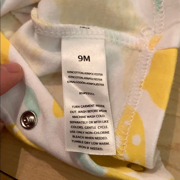 NWT Baby Essentials lemon bodysuit - Picture 5 of 5
